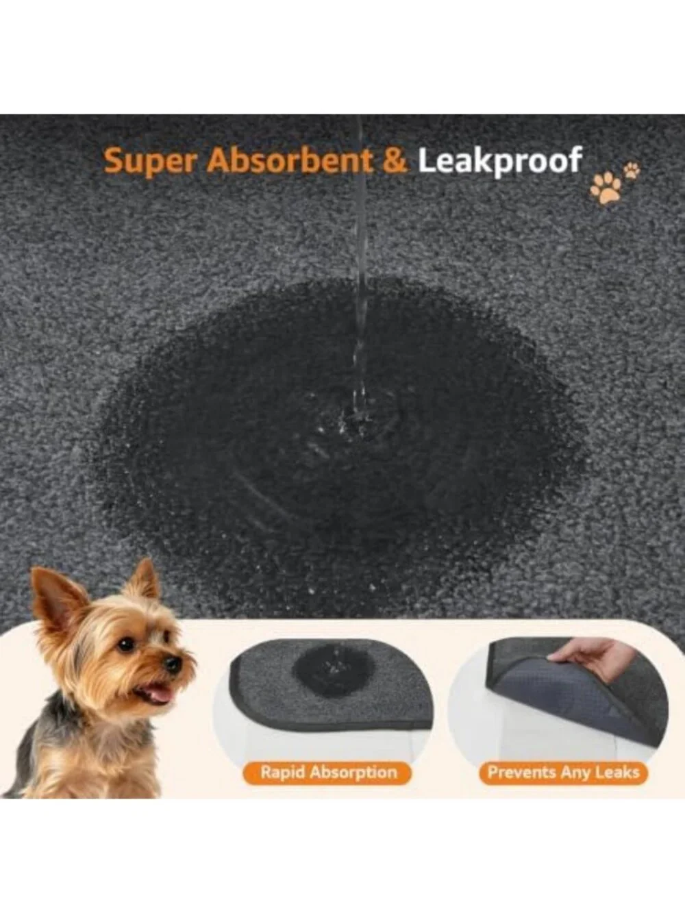 Washable Leak-Proof Dog Pee Pads, 2 Pack, 72